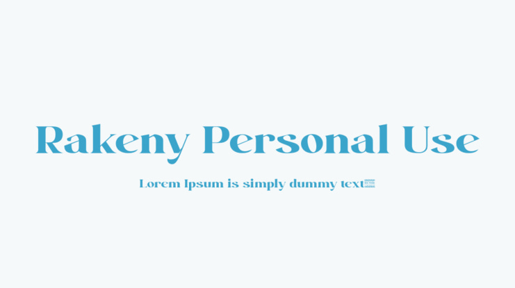 Rakeny Personal Use Font