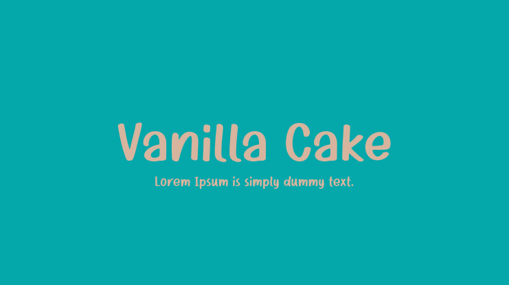 Vanilla Cake Font