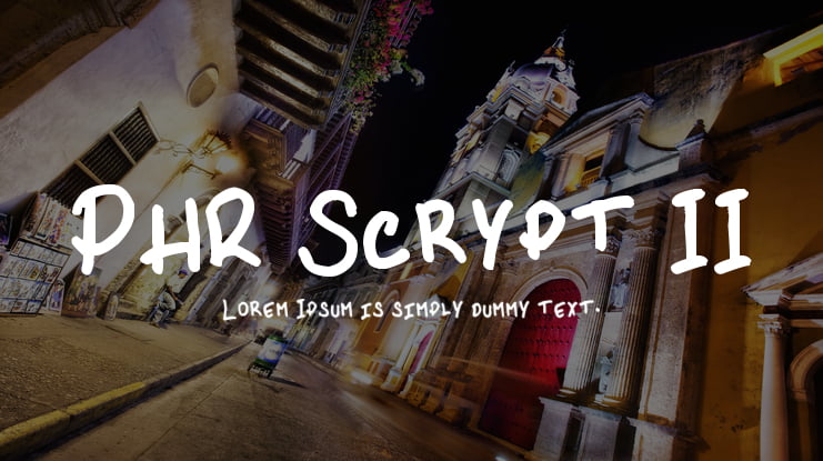 PHR Scrypt II Font
