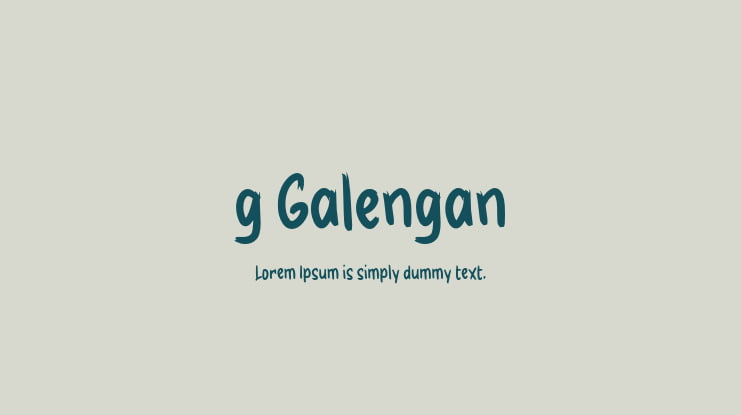 g Galengan Font