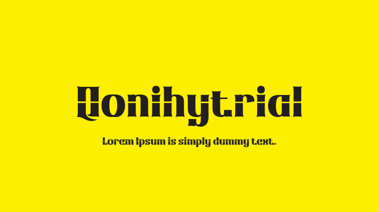 Qonihytrial Font