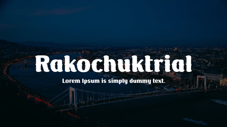 Rakochuktrial Font