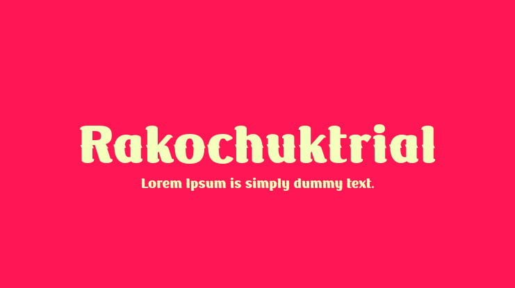 Rakochuktrial Font