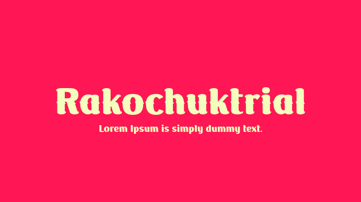 Rakochuktrial Font