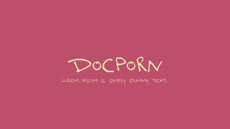 Docporn Font