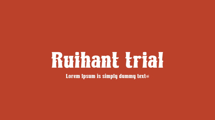 Ruihant trial Font