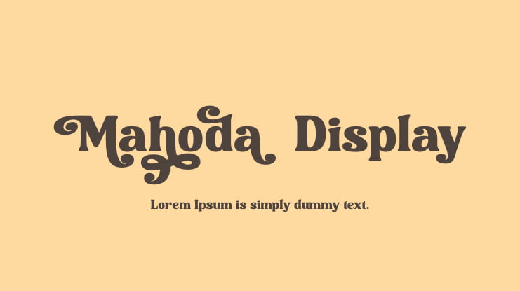 Mahoda Display Font
