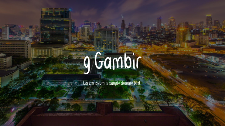 g Gambir Font