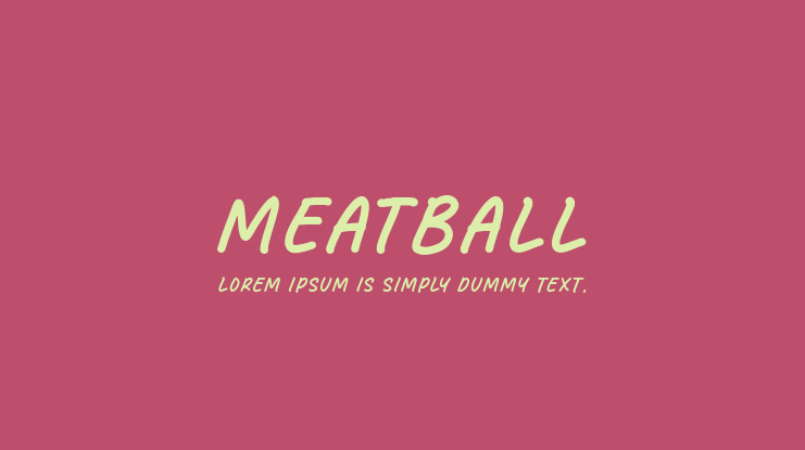 Meatball Font