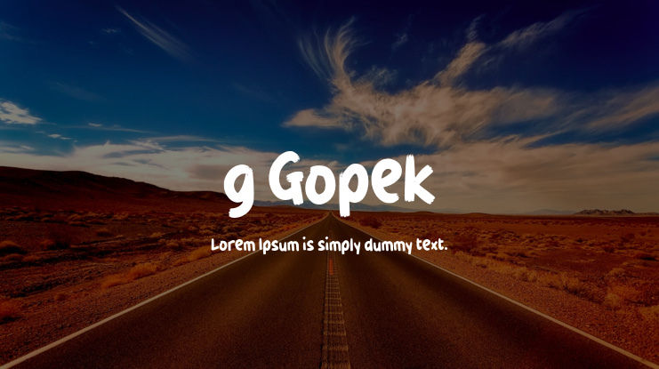 g Gopek Font