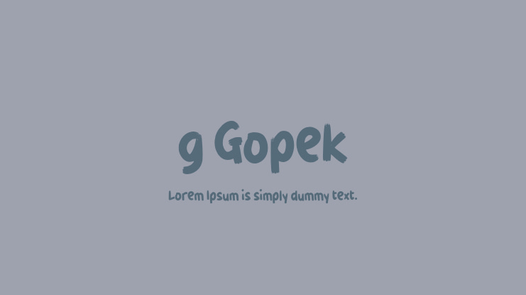 g Gopek Font