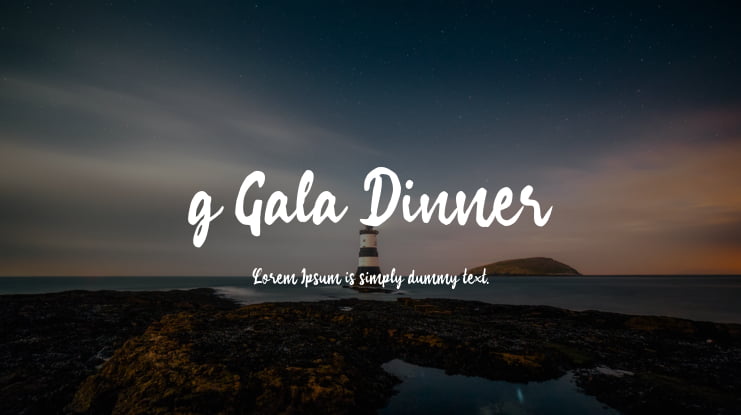 g Gala Dinner Font