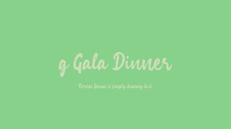 g Gala Dinner Font
