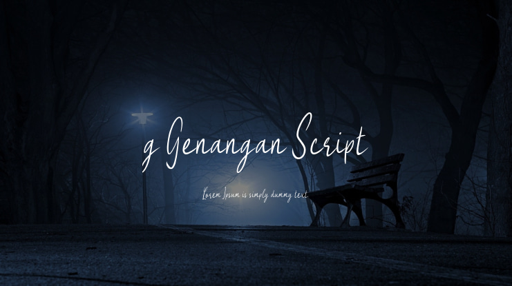 g Genangan Script Font