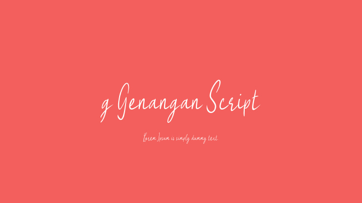 g Genangan Script Font