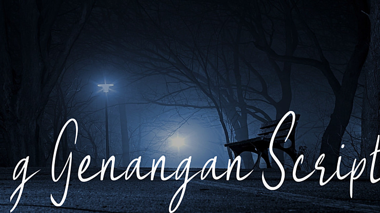 g Genangan Script Font