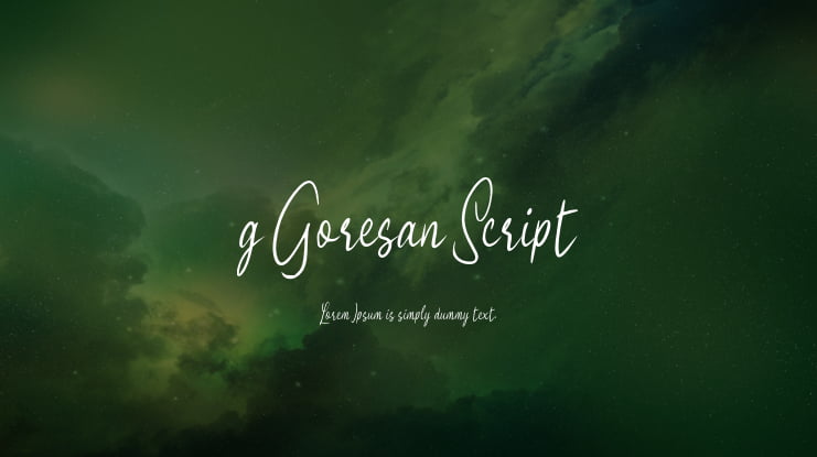 g Goresan Script Font