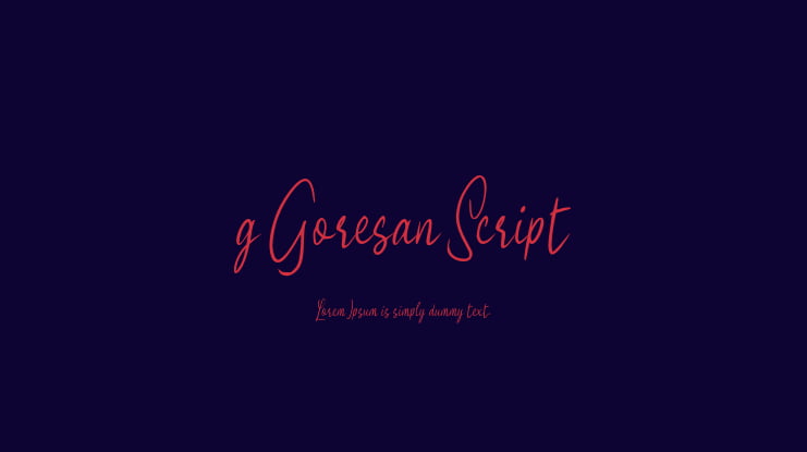 g Goresan Script Font