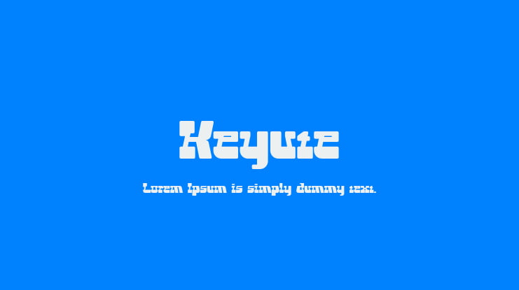 Keyute Font Family