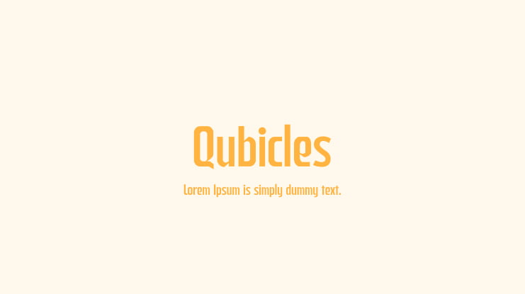 Qubicles Font