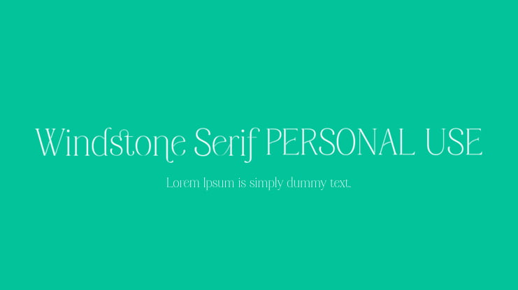 Windstone Serif PERSONAL USE Font