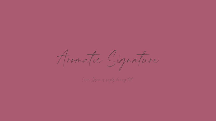 Aromatic Signature Font