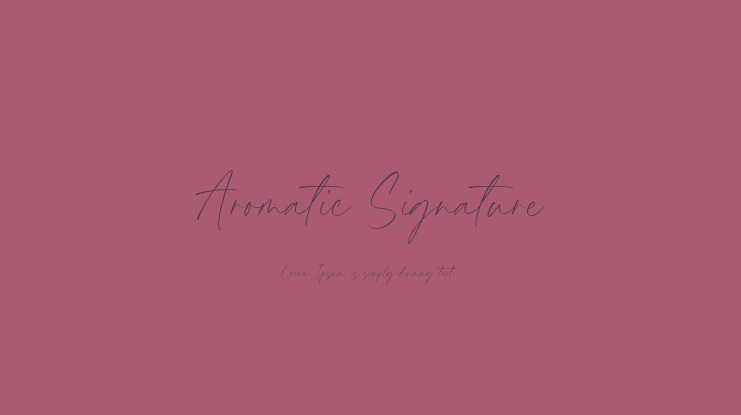Aromatic Signature Font