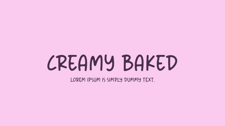 Creamy Baked Font