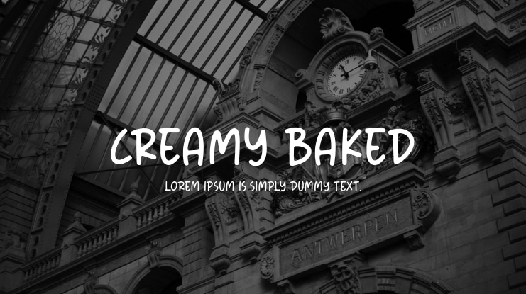 Creamy Baked Font