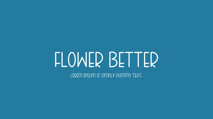 FLOWER BETTER Font Family