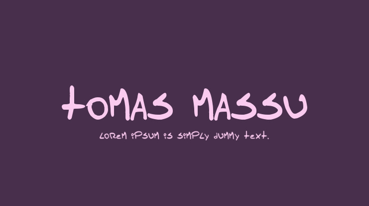 Tomas Massu Font