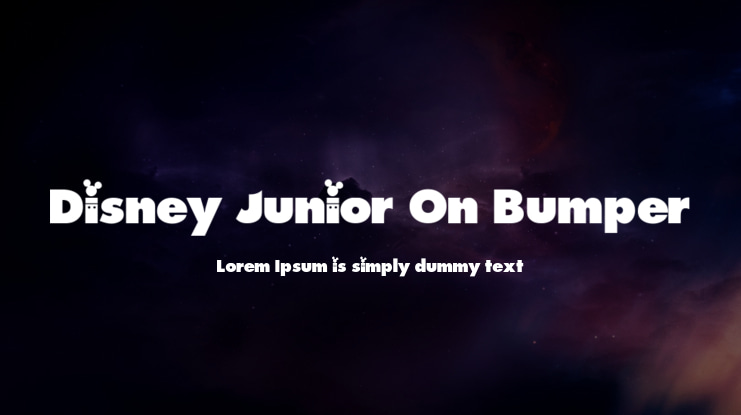 Disney Junior On Bumper Font