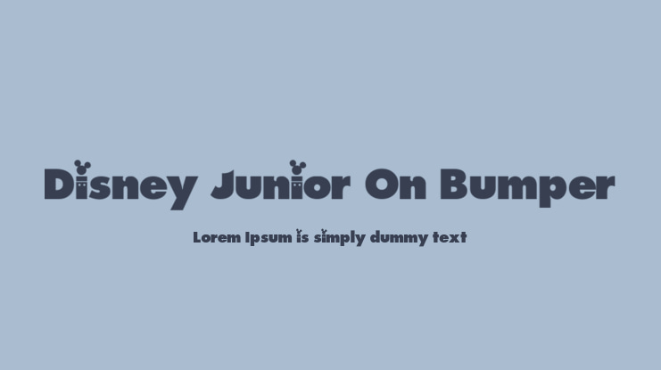 Disney Junior On Bumper Font