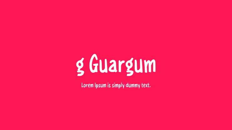 g Guargum Font
