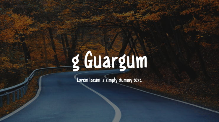 g Guargum Font
