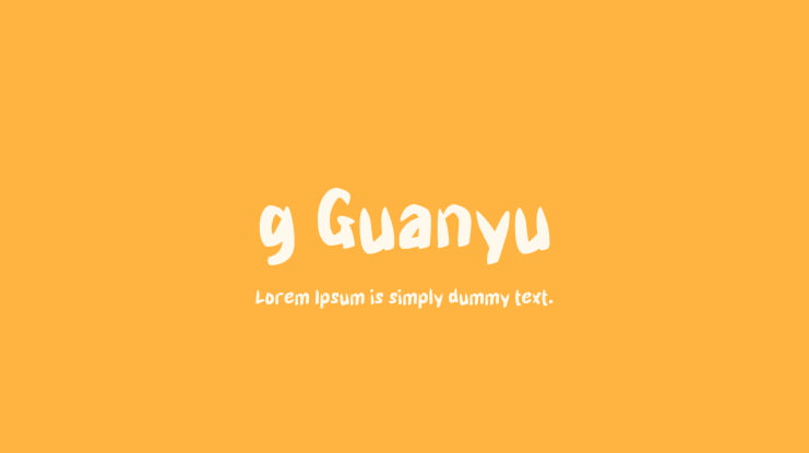 g Guanyu Font