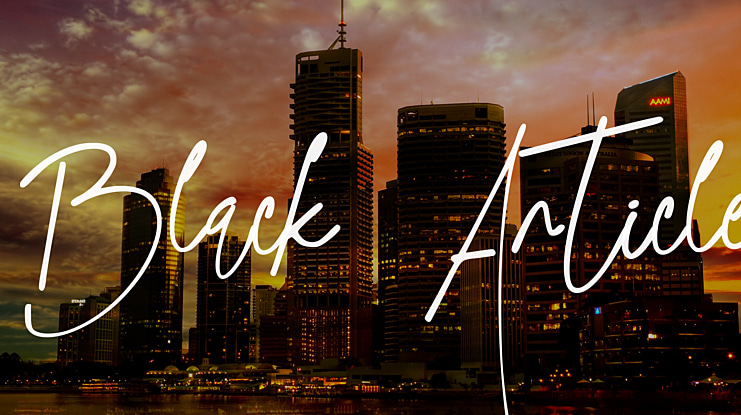 Black Article Font