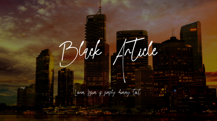Black Article Font