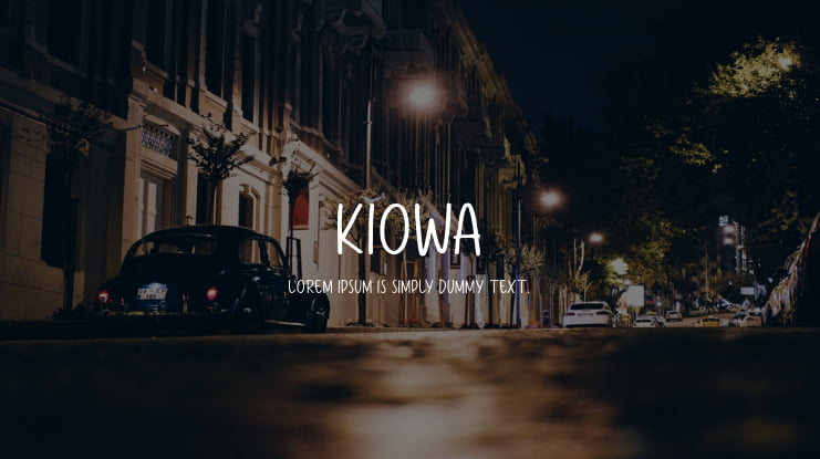 Kiowa Font