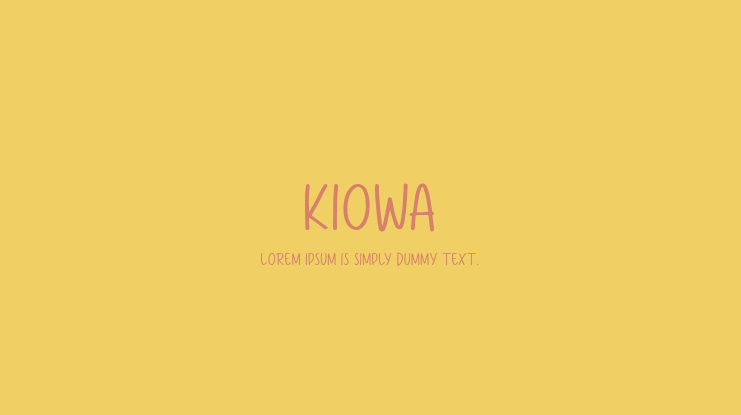 Kiowa Font