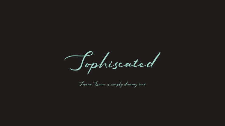Sophiscated Font