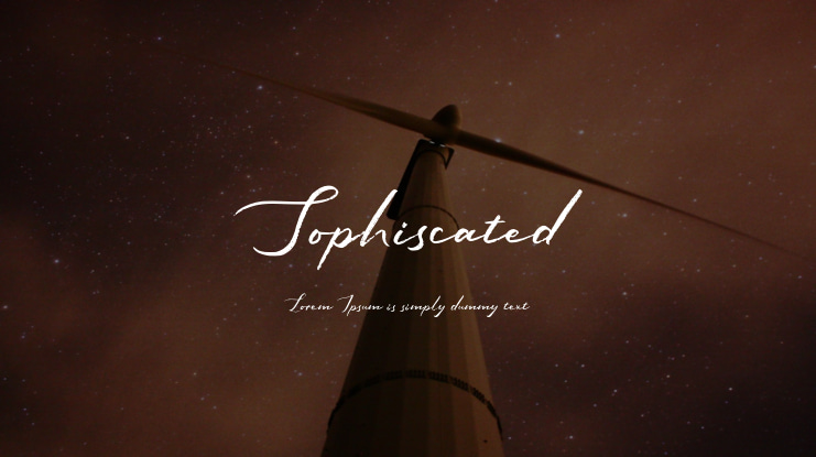 Sophiscated Font