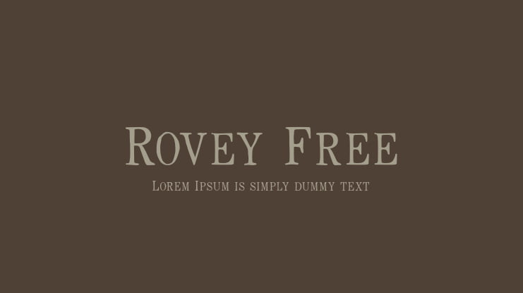 Rovey Free Font
