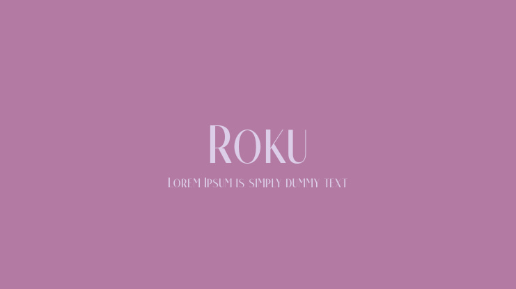 Roku Font