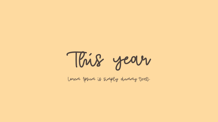 This year Font