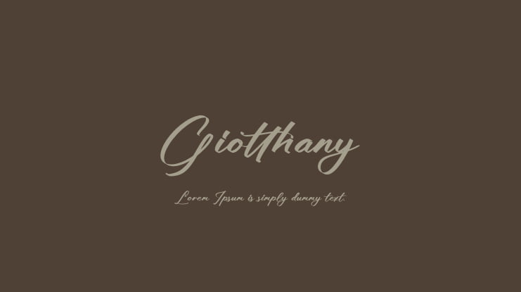 Giotthany Font