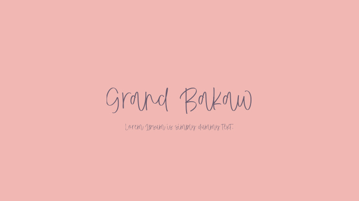Grand Bakaw Font