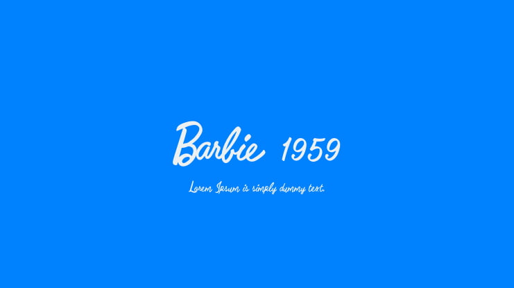 Barbie 1959 Font