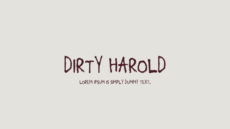 Dirty Harold Font