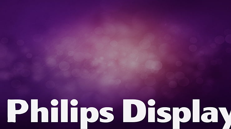 Philips Display Font